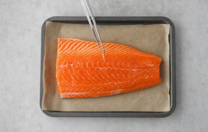 Salmón en costra: paso 1
