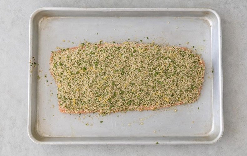 Salmón en costra: paso 3