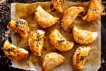 Receta Saquitos de champiñones, jamón cocido y fontina