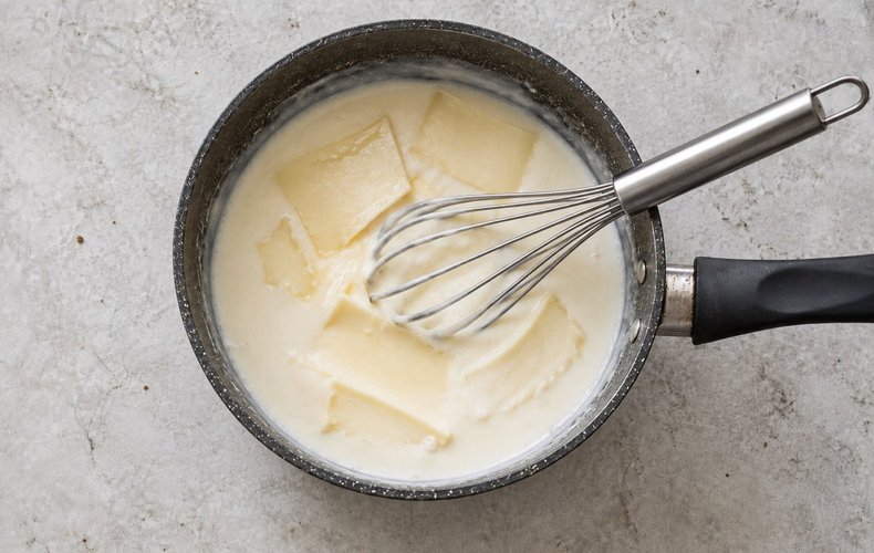 Spätzle con setas y crema de asiago: paso 5