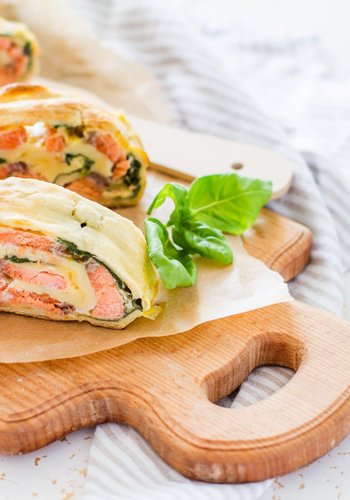 Receta Strudel de salmón y espinacas