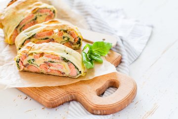 Receta Strudel de salmón y espinacas