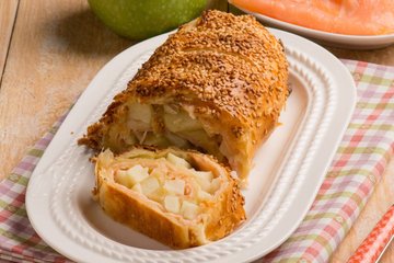 Receta Strudel salado de manzanas verdes y salmón