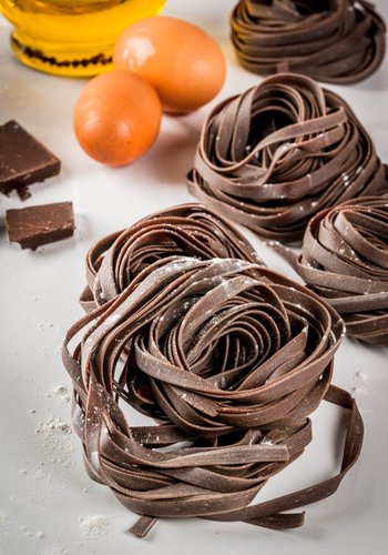 Receta Tagliatelle de cacao caseras