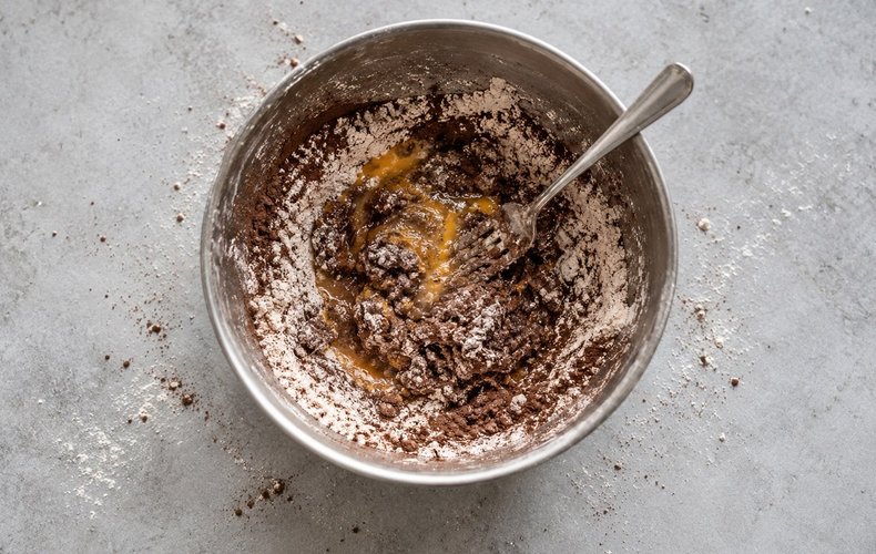 Tagliatelle de cacao caseras: paso 1