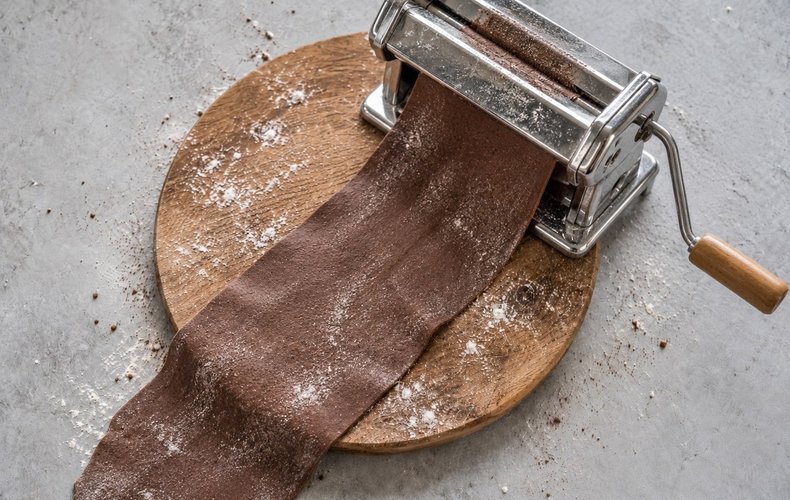 Tagliatelle de cacao caseras: paso 3