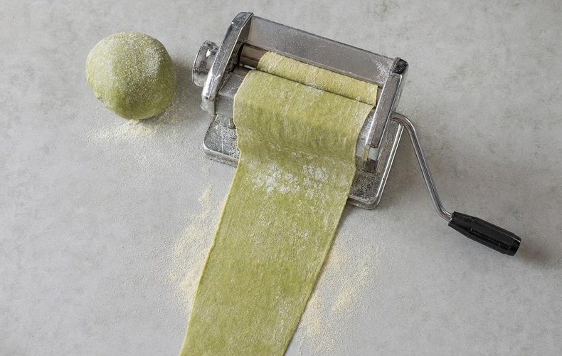 Tagliatelle verdes con gambas: paso 4