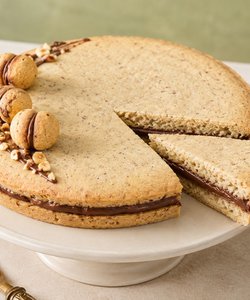 Receta Tarta baci di dama de avellanas