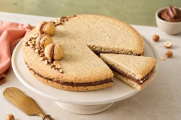 Receta Tarta baci di dama de avellanas