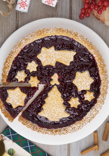 Receta Tarta de Navidad con masa quebrada de canela