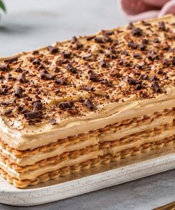 Receta Tarta mattonella de galletas al café