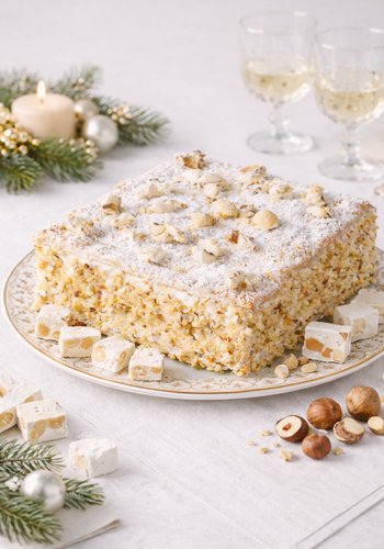 Receta Tarta milhojas con crema de turrón