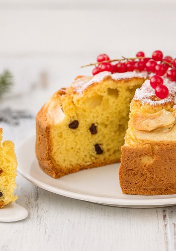Receta Tarta panettone con manzanas