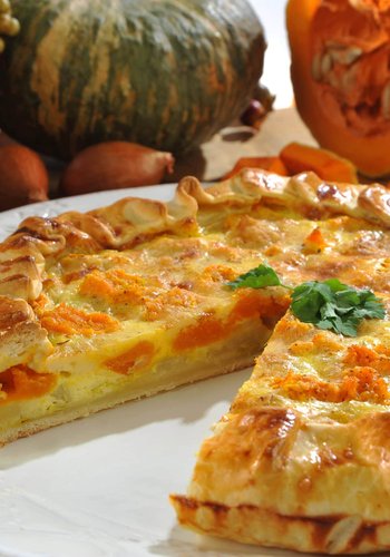 Receta Tarta salada de calabaza y speck