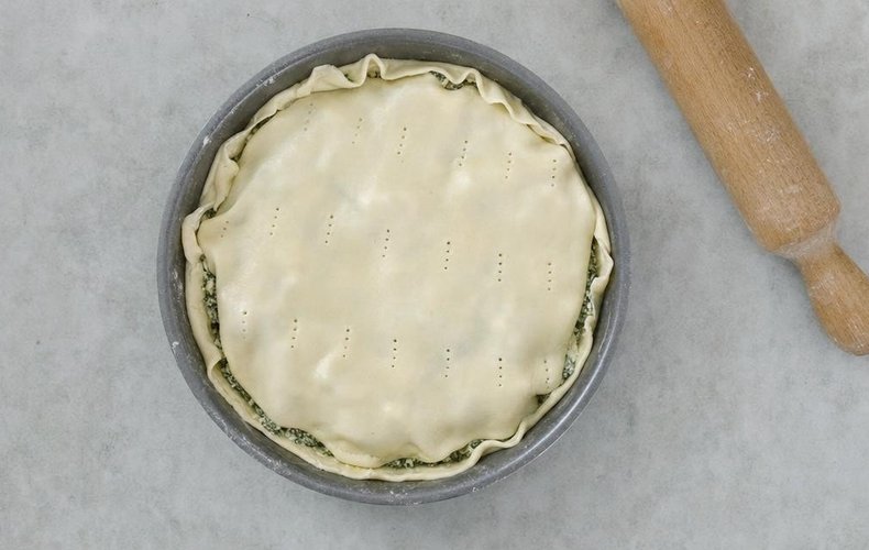 Tarta salada de acelgas y ricotta: paso 3