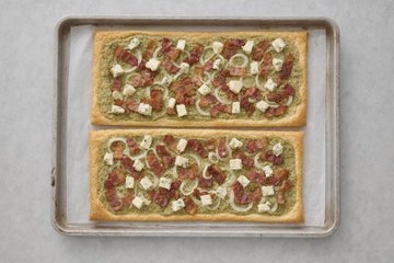 Tarta salada de gorgonzola y bacon: paso 3