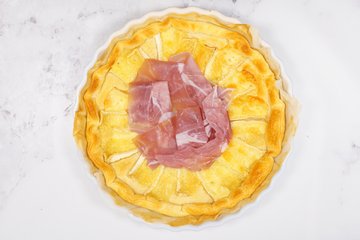 Preparación de la tarta salada rápida