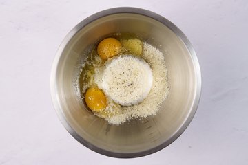 Preparación de la tarta salada de ricotta y espinacas, foto 2