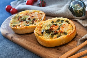 Receta Tartaletas saladas de puerro y salmón