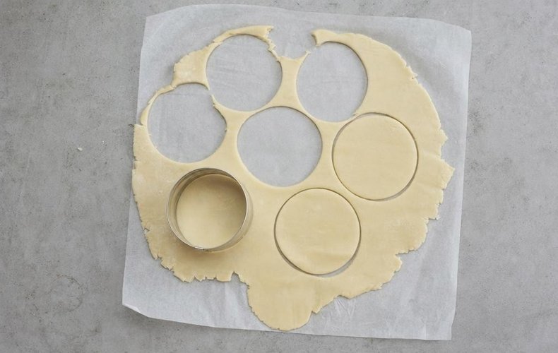 Tartaletas saladas de puerro y salmón: paso 2