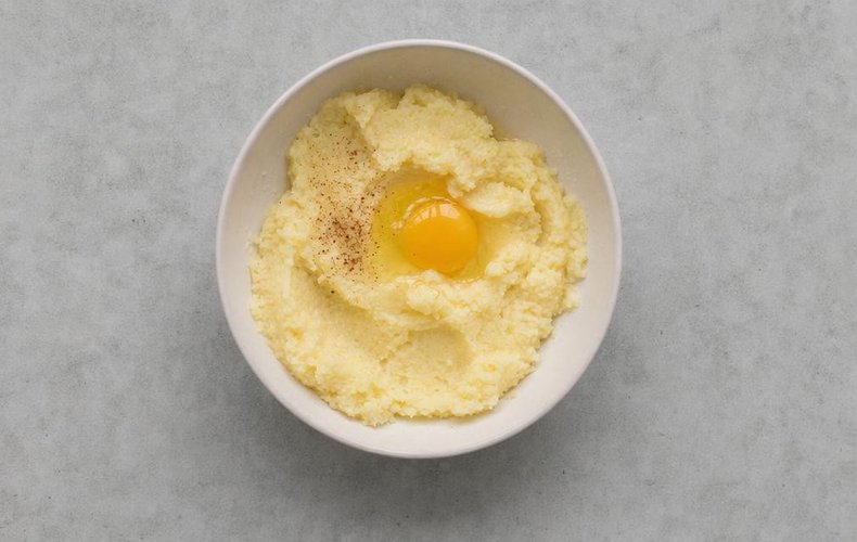 Timbal de patata y champiñones: paso 5
