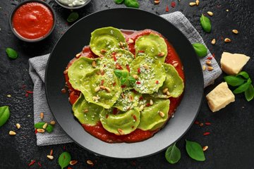 Receta Tortelli verdes con ricotta y parmesano