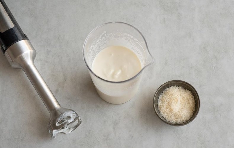 Tortellini con crema de parmesano: paso 2