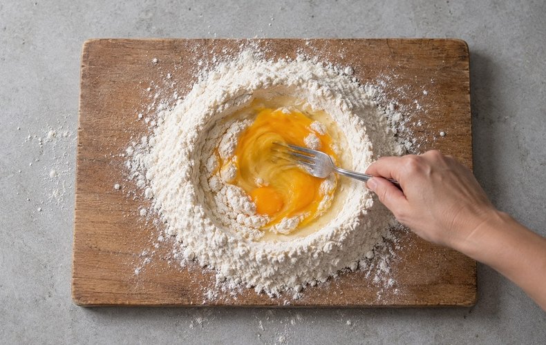 Tortelloni de setas: paso 1