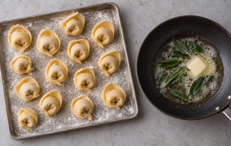 Tortelloni de setas: paso 4