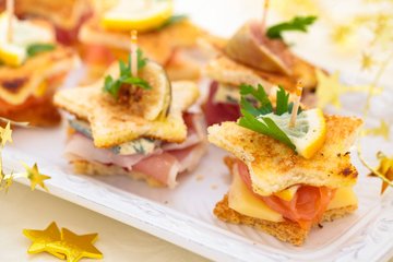 Receta Tostas estrella de Navidad