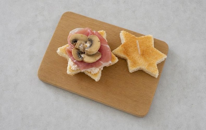 Tostas estrella de Navidad: paso 6