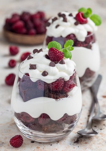 Receta Trifle de brownies y crema de mascarpone
