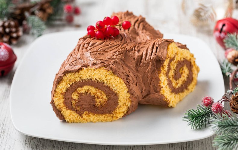 Tronco de Navidad de chocolate