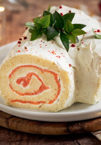 Receta Tronco de Navidad salado