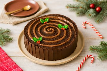 Receta Tronco de Navidad de Nutella y mascarpone