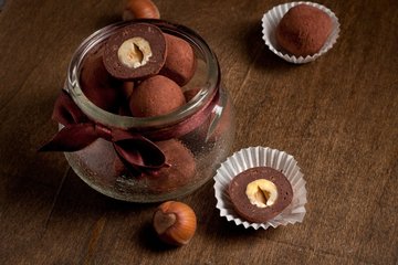 Receta Trufas con corazón de avellana