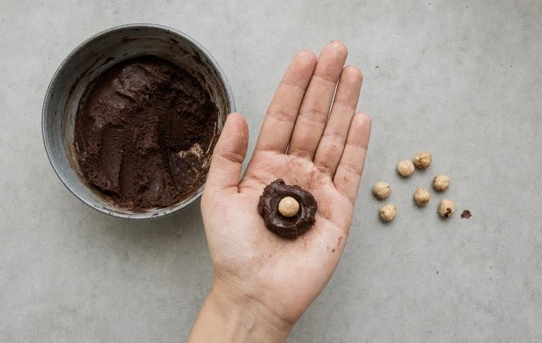 Trufas con corazón de avellana: paso 4
