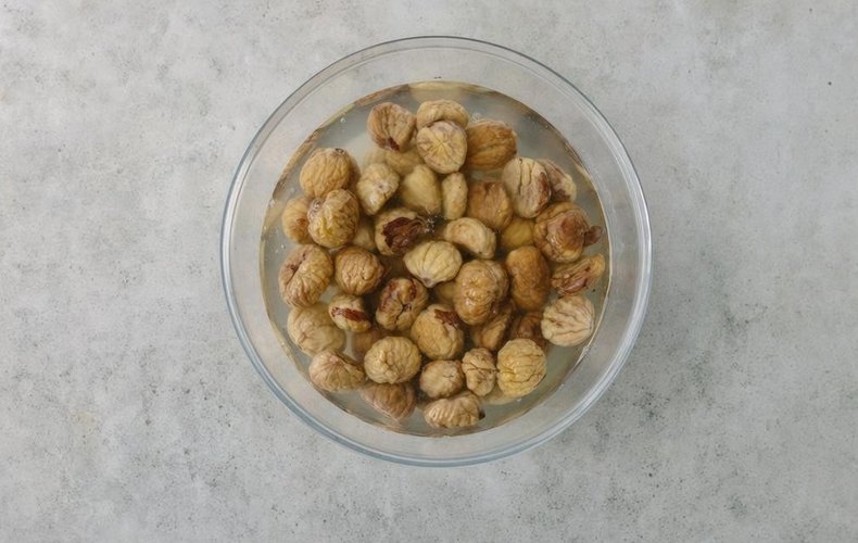 Trufas de castañas: paso 1