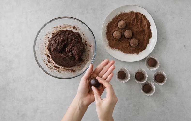 Trufas de castañas: paso 6