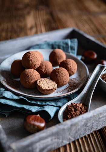 Receta Trufas de castañas