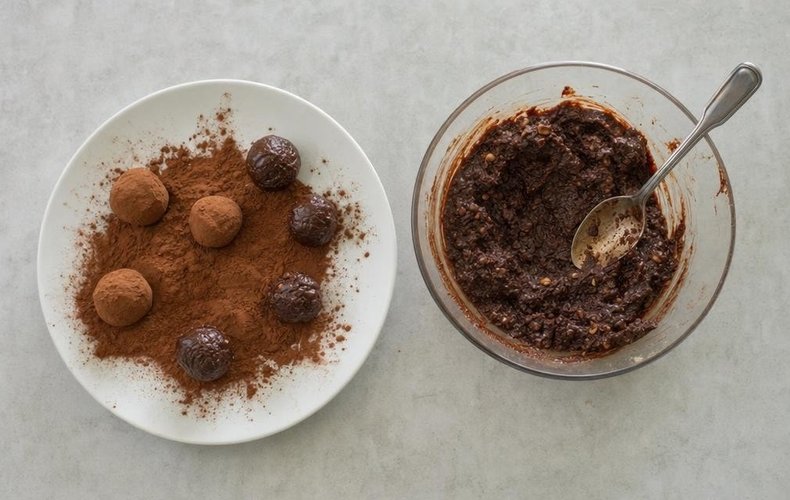 Trufas de chocolate y ron: paso 3