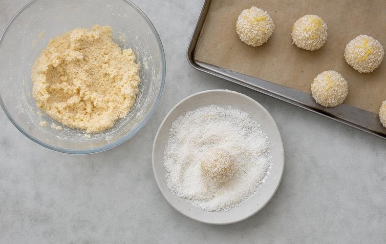 Trufas de limón y coco: paso 4