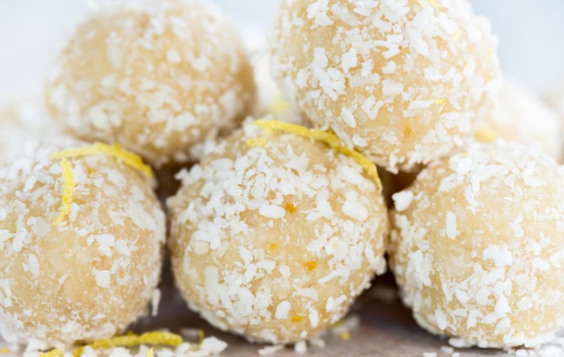 Receta de trufas de limón y coco