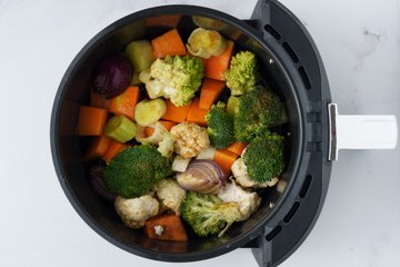 Preparación de las verduras de invierno en freidora de aire