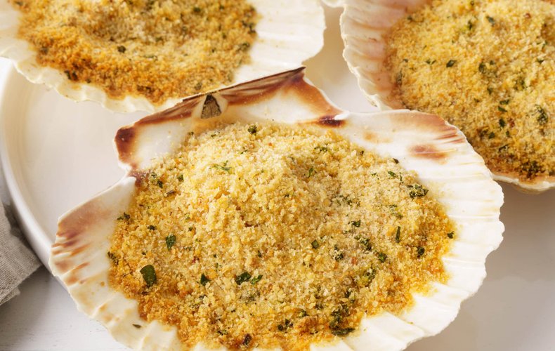 Vieiras gratinadas
