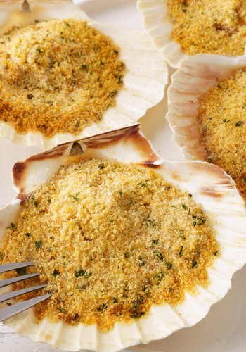 Receta Vieiras gratinadas
