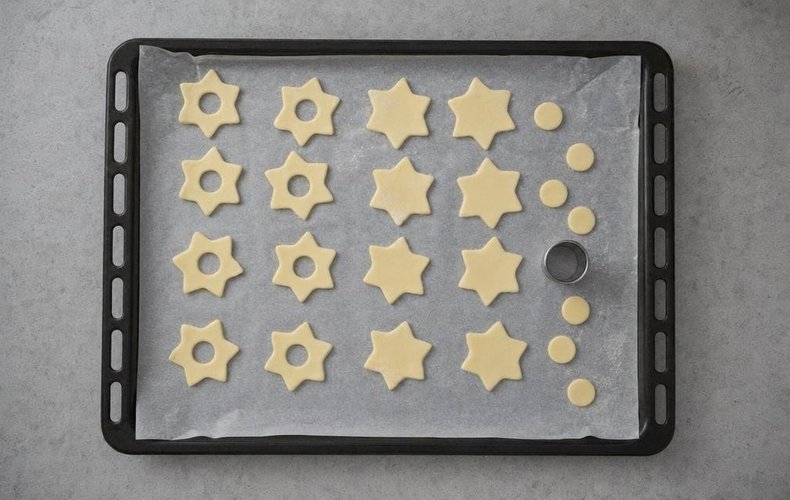 Volovanes estrella de Navidad: paso 2