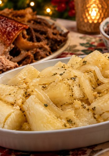 Receta Yuca con mojo