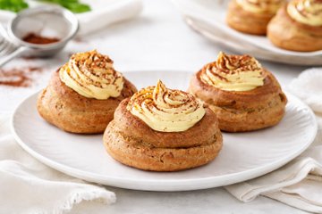 Receta Zeppole de café con crema de mascarpone