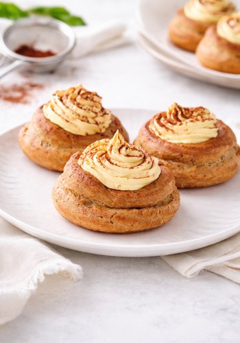 Receta Zeppole de café con crema de mascarpone